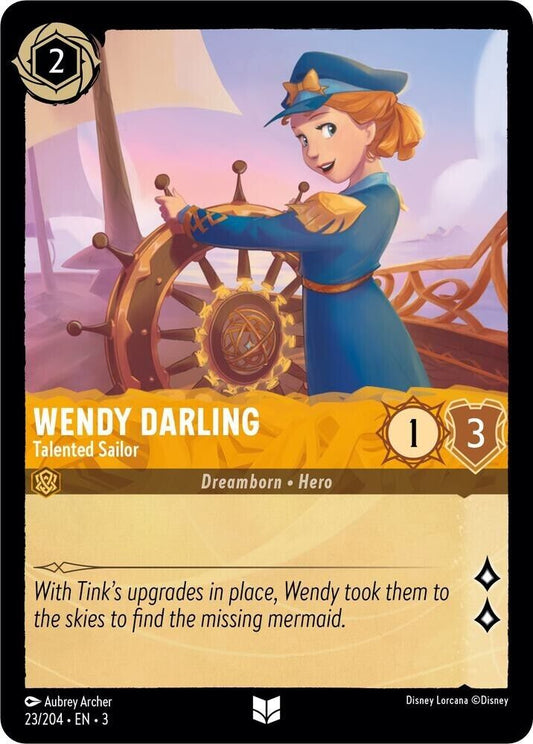 Wendy Darling Talented Sailor Cold Foil Disney Lorcana 23/204 Into the Inklands