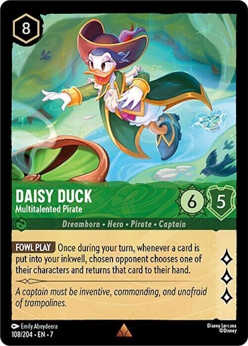 Daisy Duck Multitalented Pir Non-Foil Disney Lorcana 108/204 Archazia's Island