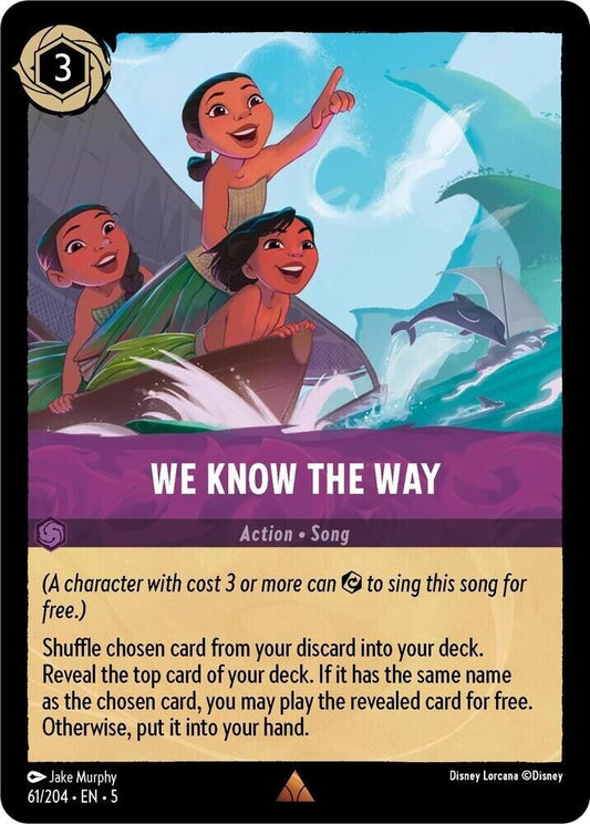 We Know the Way Non-Foil Disney Lorcana 61/204
