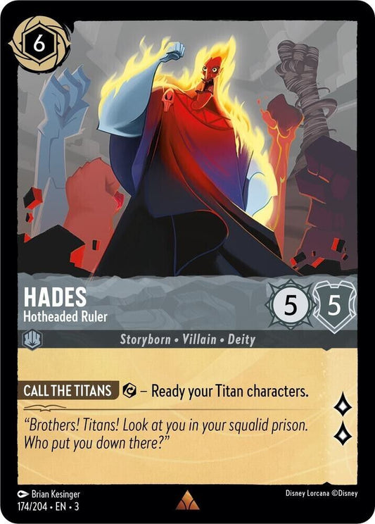 Hades Hotheaded Ruler Non-Foil Disney Lorcana 174/204