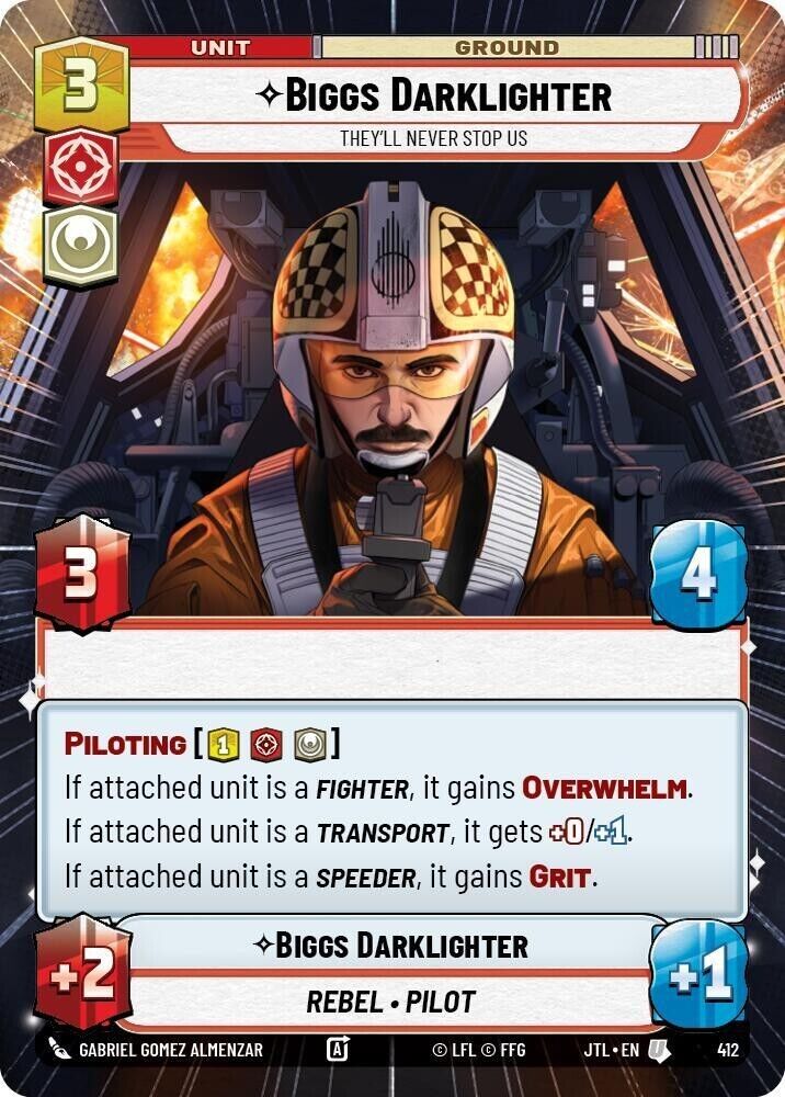Biggs Darklighter - They'll Never Stop Us (Hyperspace) (Non-Foil) JTL SWU