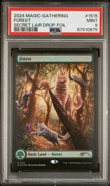 *PSA 9* #1515  FOREST (FOIL) Secret Lair Drop-Foil