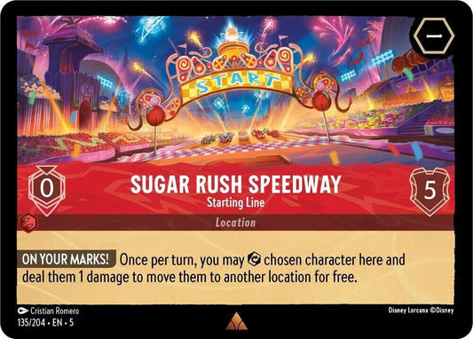 Sugar Rush Speedway Starting Line Non-Foil Disney Lorcana 135/204