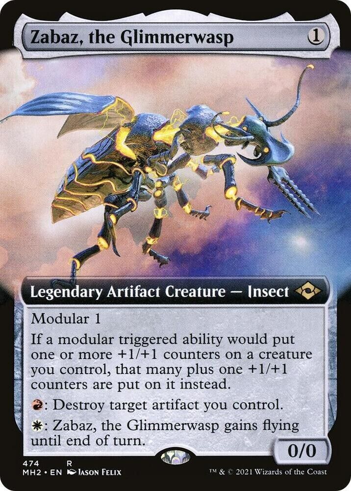 Zabaz, the Glimmerwasp (Extended Art) (Non-Foil) MTG