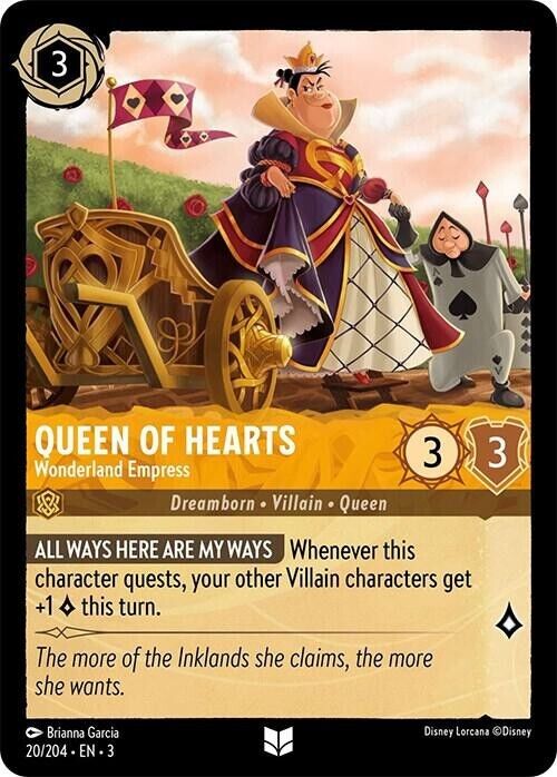 Queen of Hearts Wonderland Emp Cold Foil Disney Lorcana 20/204 Into the Inklands