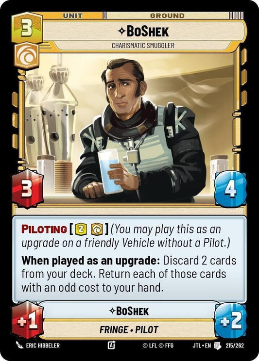 BoShek - Charismatic Smuggler (Non-Foil) JTL SWU