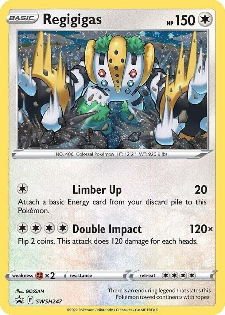 Regigigas - (Cosmos Holo) SWSH247 SWSH: Sword & Shield Promo Cards Holo NM PKM