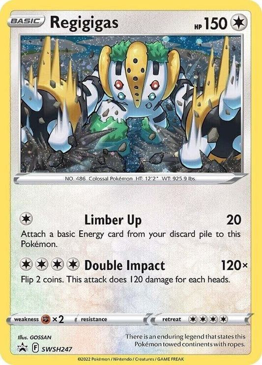 Regigigas - (Cosmos Holo) SWSH247 SWSH: Sword & Shield Promo Cards Holo NM PKM