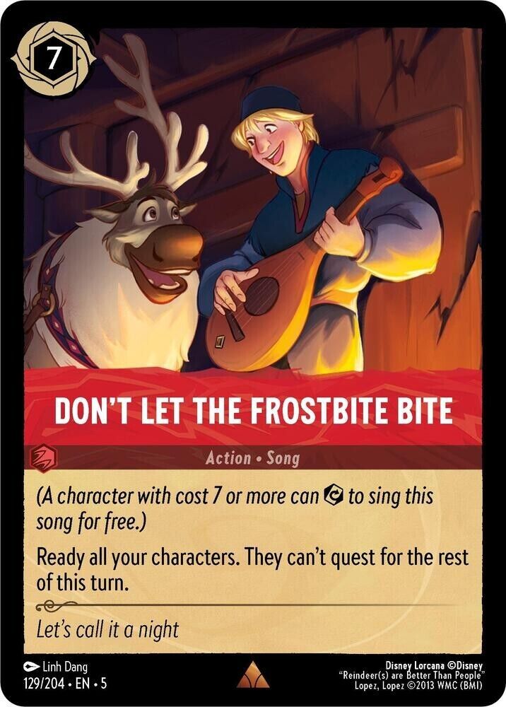 Don't Let the Frostbite Bite Non-Foil Disney Lorcana 129/204