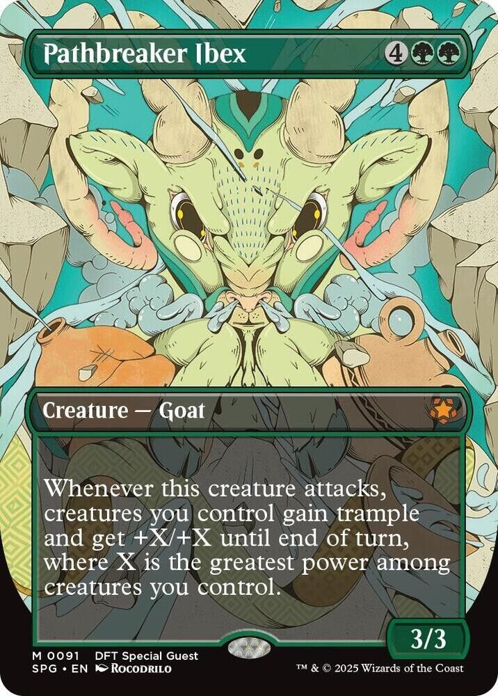 Pathbreaker Ibex (Borderless) (Foil) Aetherdrift MTG