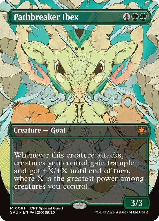 Pathbreaker Ibex (Borderless) (Foil) Aetherdrift MTG