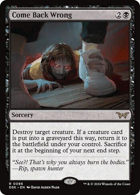 Come Back Wrong (0086) (Non-Foil) MTG