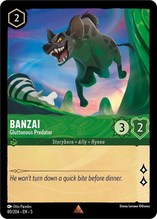 Banzai Gluttonous Predator Cold Foil Disney Lorcana 80/204