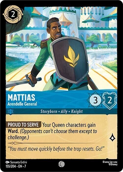 Mattias Arendelle General Cold Foil Disney Lorcana 155/204 Archazia's Island