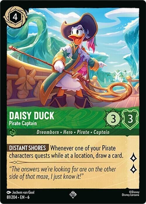 Daisy Duck Pirate Captain Non-Foil Disney Lorcana 81/204