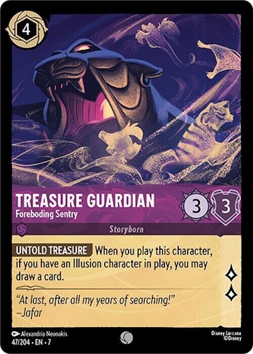 Treasure Guardian Foreboding Cold Foil Disney Lorcana 47/204 Archazia's Island