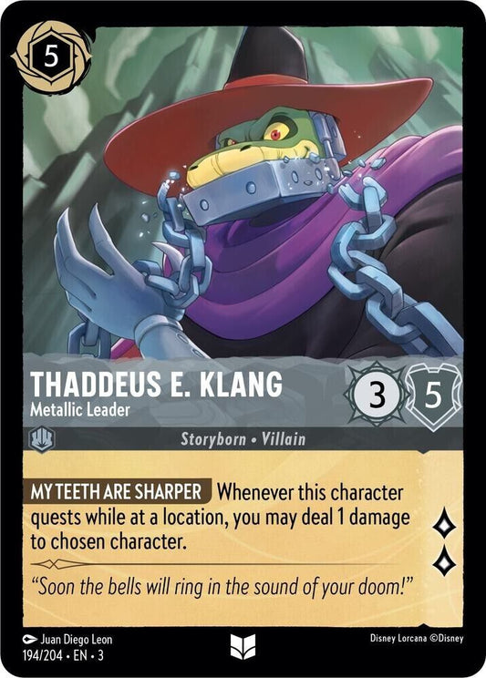 Thaddeus E. Klang Metallic L. Cold Foil Disney Lorcana 194/204 Into the Inklands