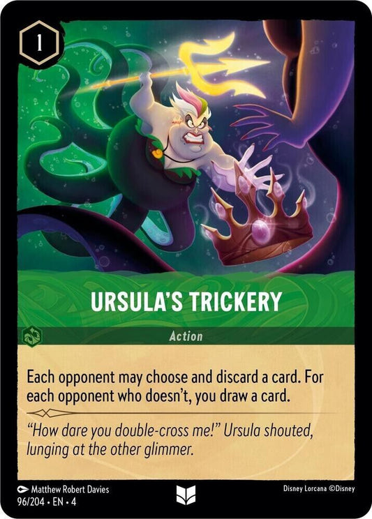 Ursula's Trickery Cold Foil Disney Lorcana 96/204 Ursula's Return