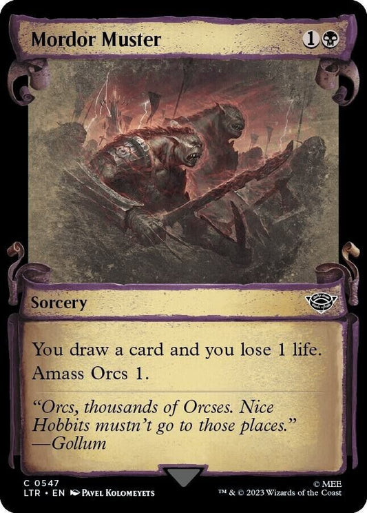 Mordor Muster (Showcase Scrolls) (Foil) MTG