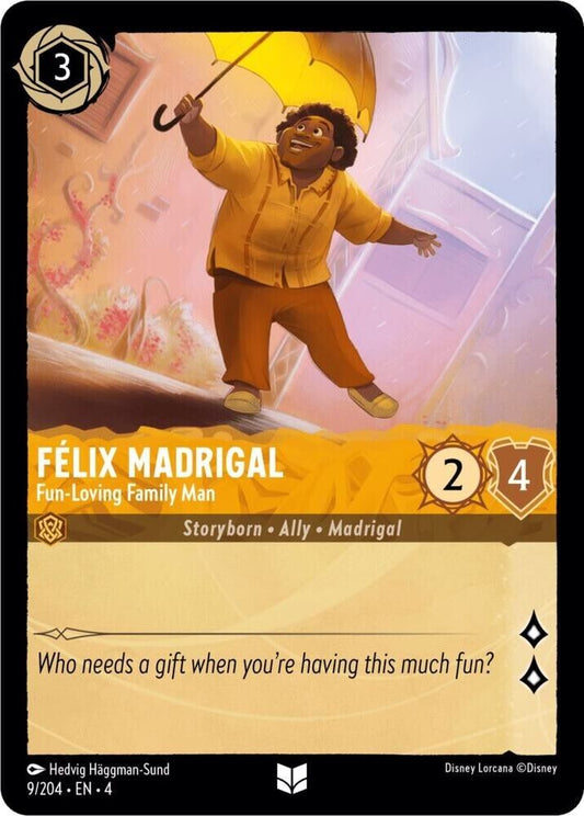 Felix Madrigal Fun-Loving Fam Cold Foil Disney Lorcana 9/204 Ursula's Return