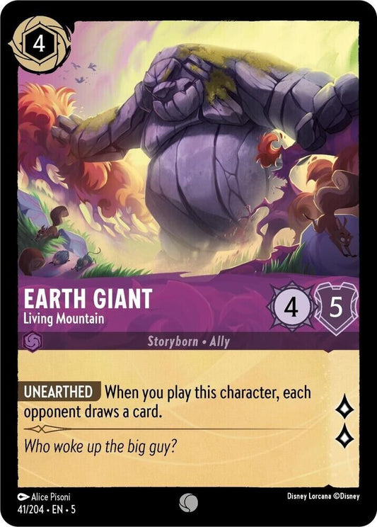 Earth Giant Living Mountain Cold Foil Disney Lorcana 41/204 Shimmering Skies