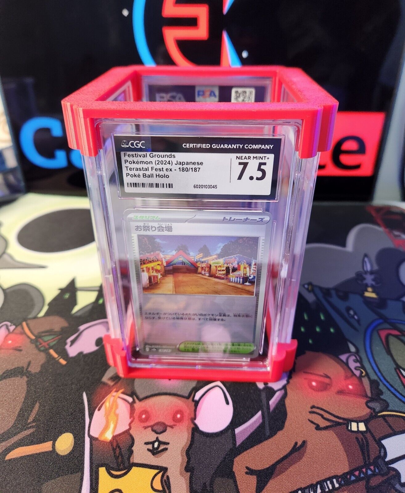 Graded Card Stand - Compatible with PSA/CGC  - Turnable 360 Display - SlabTower