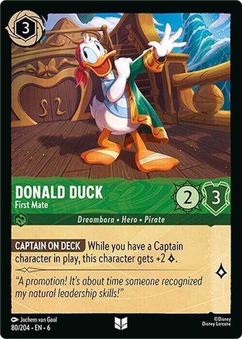 Donald Duck First Mate Cold Foil Disney Lorcana 80/204