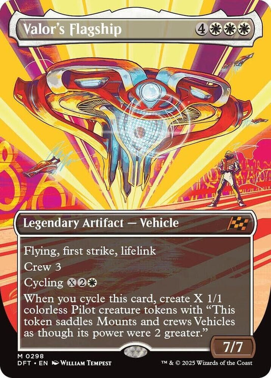Valor's Flagship (Borderless) (Foil) Aetherdrift MTG
