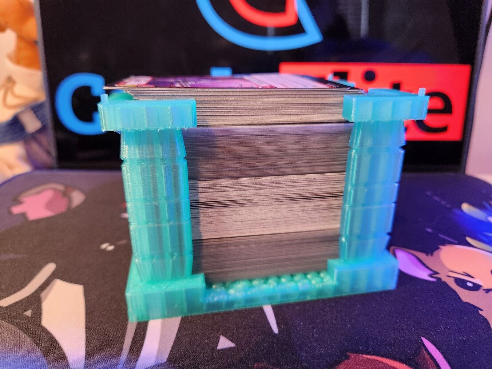 TCG Card Game Deck Box 100 Cards Deck Holder Stackable MTG Pokemon Lorcana