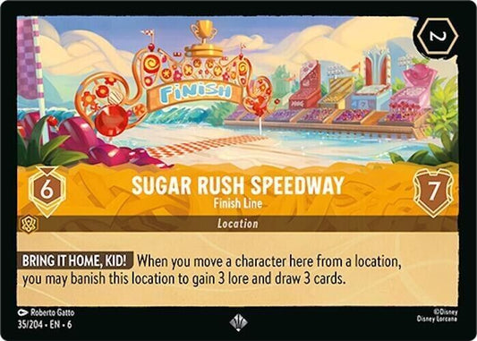 Sugar Rush Speedway Finish Line Non-Foil Disney Lorcana 35/204