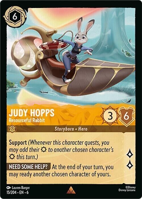 Judy Hopps Resourceful Rabbit Non-Foil Disney Lorcana 15/204