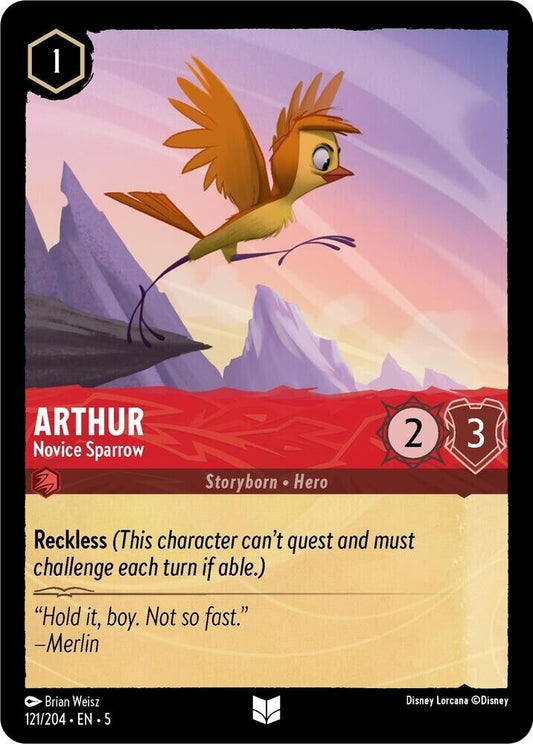 Arthur Novice Sparrow Cold Foil Disney Lorcana 121/204