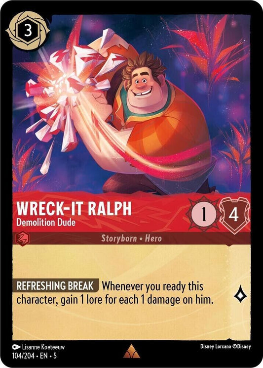 Wreck-It Ralph Demolition Dude Non-Foil Disney Lorcana 104/204