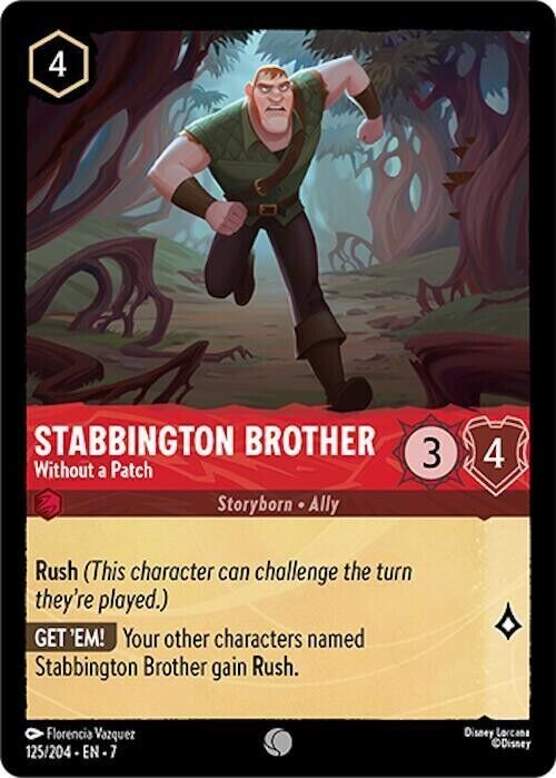 Stabbington Brother Without Cold Foil Disney Lorcana 125/204 Archazia's Island