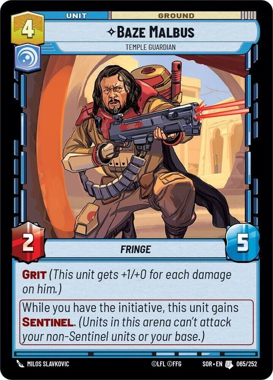 Baze Malbus - Temple Guardian (Non-Foil) SWU