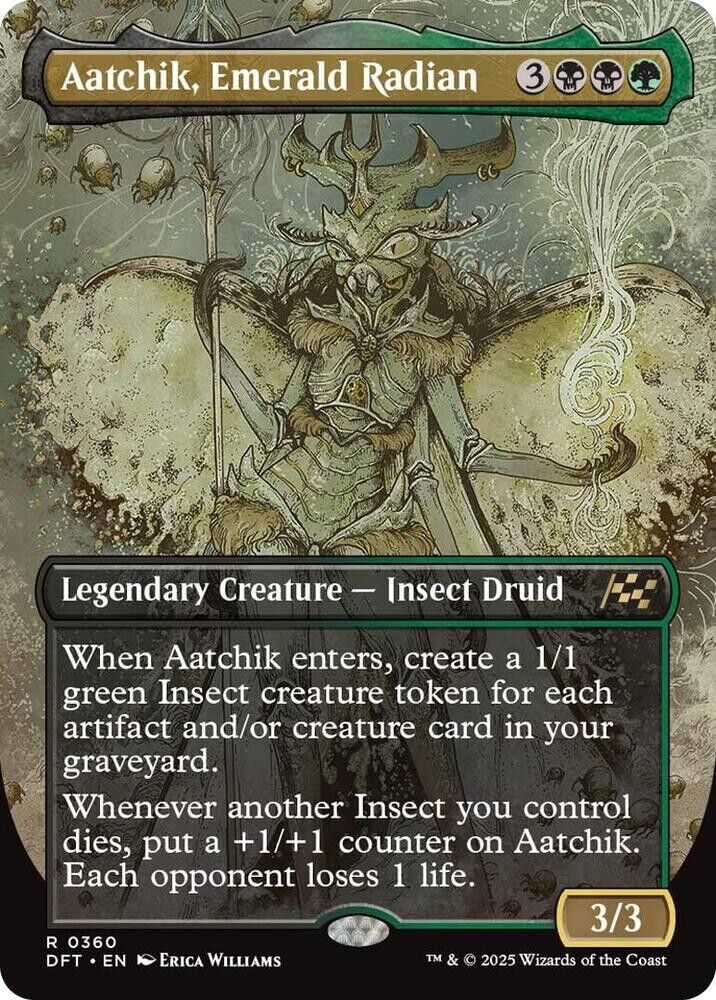 Aatchik, Emerald Radian (Borderless) (Non-Foil) Aetherdrift MTG