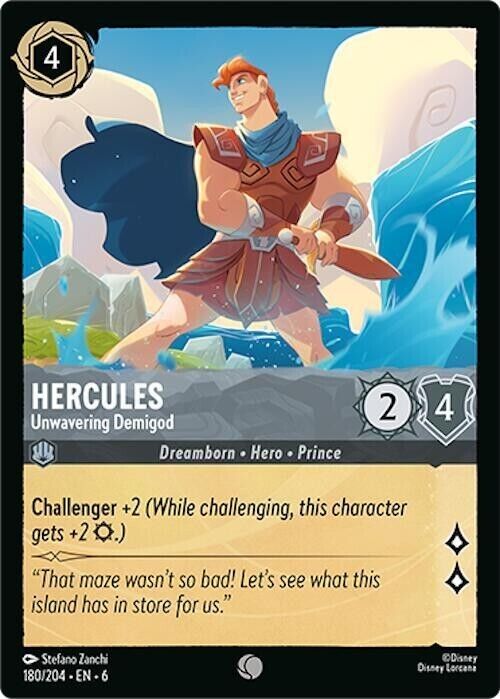 Hercules Unwavering Demigod Cold Foil Disney Lorcana 180/204