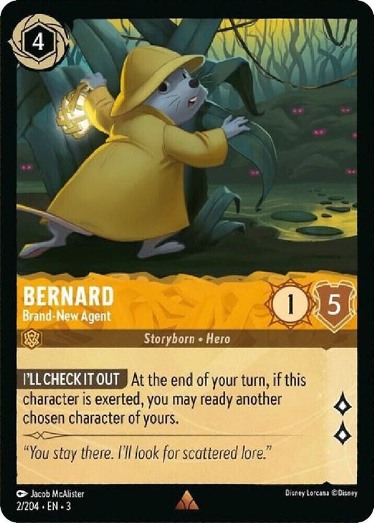 Bernard Brand-New Agent Non-Foil Disney Lorcana 2/204