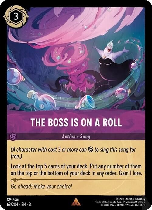 The Boss is on a Roll Non-Foil Disney Lorcana