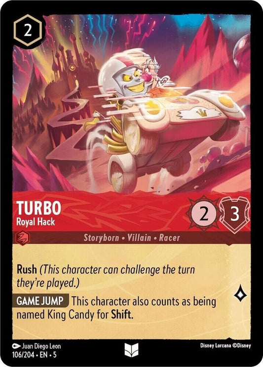 Turbo Royal Hack Cold Foil Disney Lorcana 106/204 Shimmering Skies