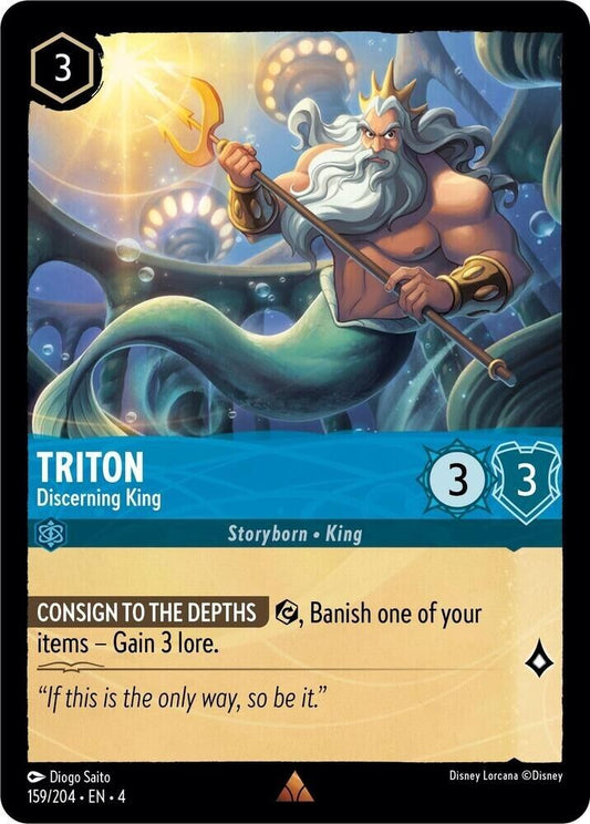 Triton Discerning King Cold Foil Disney Lorcana