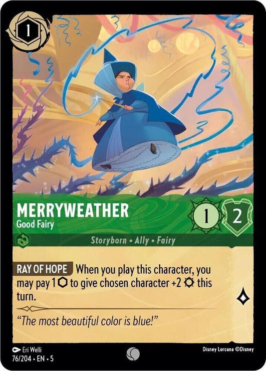 Merryweather Good Fairy Cold Foil Disney Lorcana 76/204