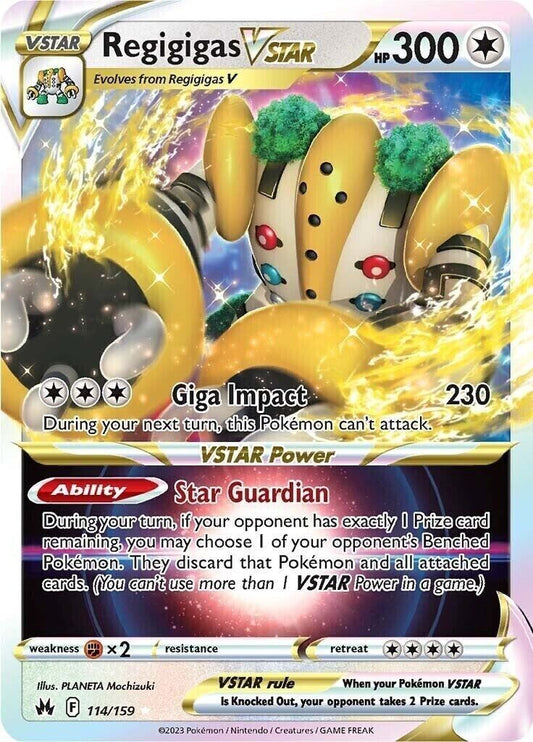 Regigigas VSTAR 114/159 Crown Zenith Holo Pokemon Near Mint PKM