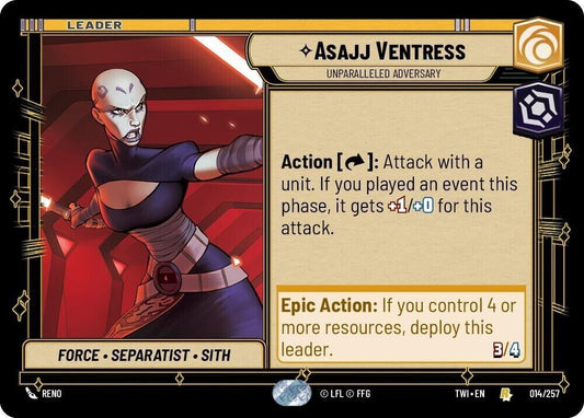 Asajj Ventress - Unparalleled Adversary (Non-Foil) SWU