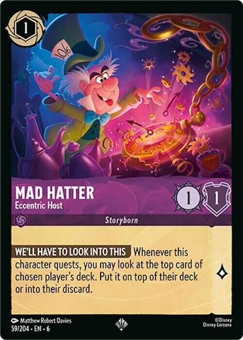 Mad Hatter Eccentric Host Non-Foil Disney Lorcana 59/204