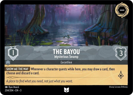 The Bayou Mysterious Swamp Cold Foil Disney Lorcana 204/204 Into the Inklands