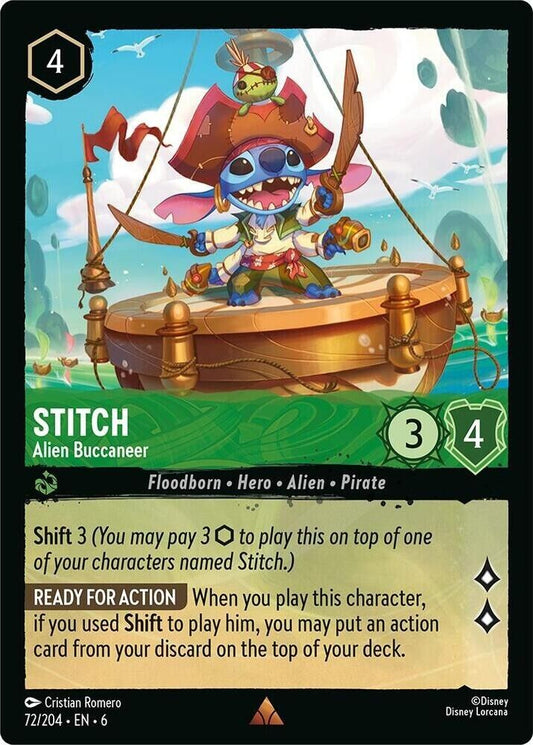 Stitch Alien Buccaneer Non-Foil Disney Lorcana 72/204