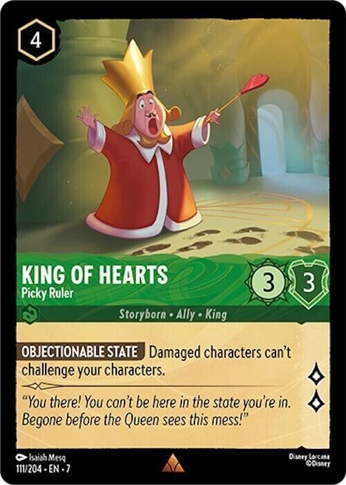 King of Hearts Picky Ruler Non-Foil Disney Lorcana 111/204 Archazia's Island