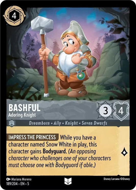 Bashful Adoring Knight Cold Foil Disney Lorcana 189/204