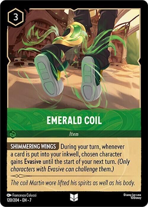 Emerald Coil Cold Foil Disney Lorcana 120/204 Archazia's Island
